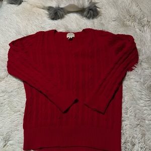 Christmas red St Johns Bay womens sweater